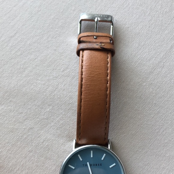 The Horse Watch Blue Face with Brown Leather Band - Picture 4 of 5